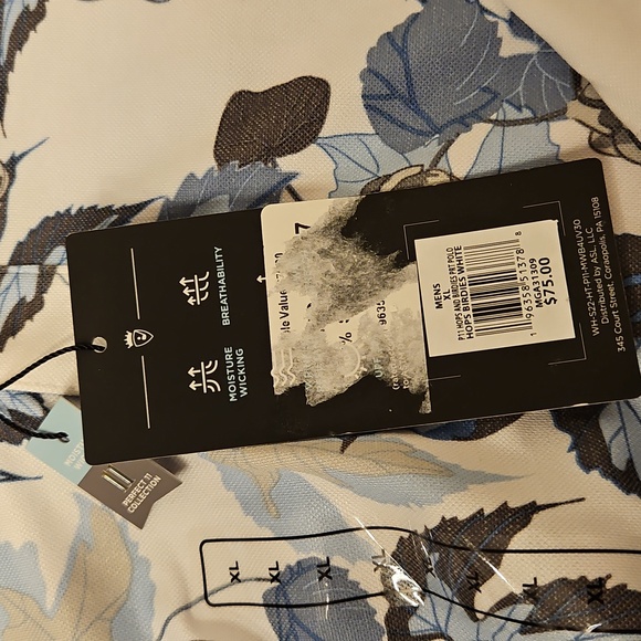 Walter Hagen NWT Golf Dri Fit Polo Mens, Floral Bird Bluejay 11 Majors Shirt XL - Picture 11 of 12